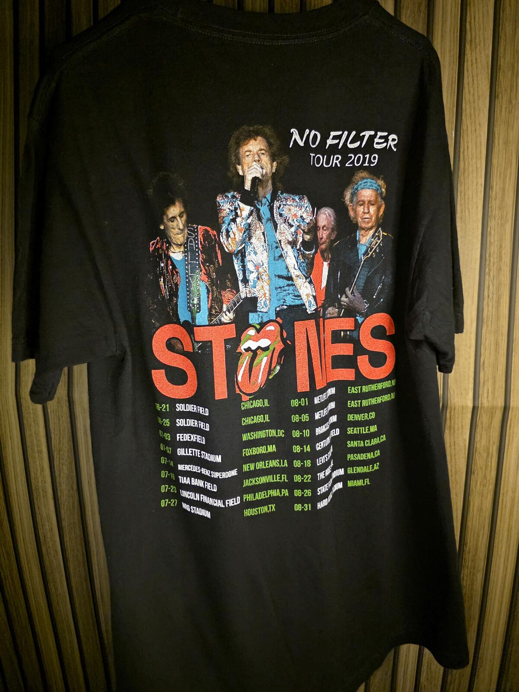The Rolling Stones No Filter Tour 2019 Graphic T-Shirt Black XL