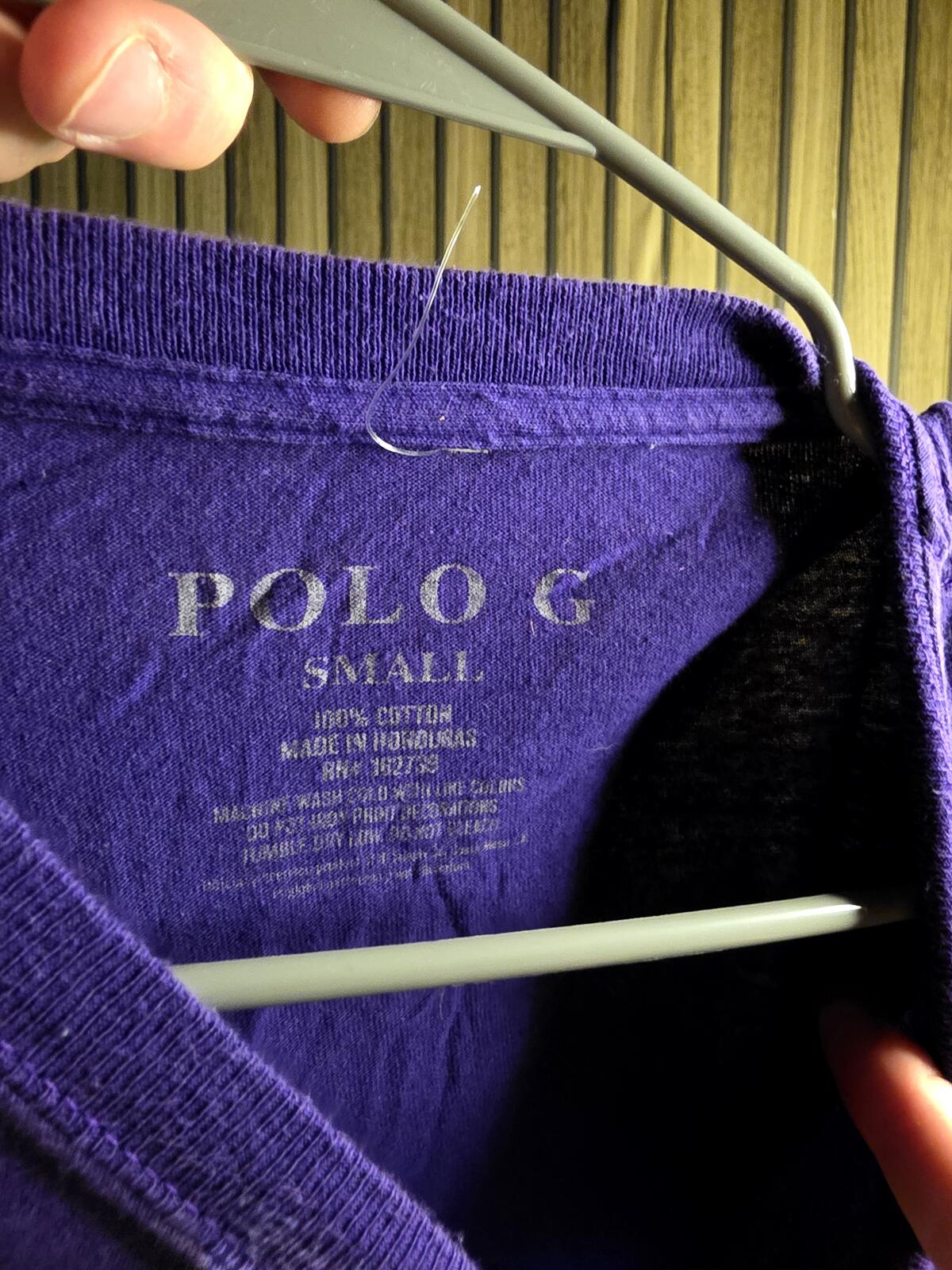 Polo G The GOAT Graphic T Shirt Purple Small