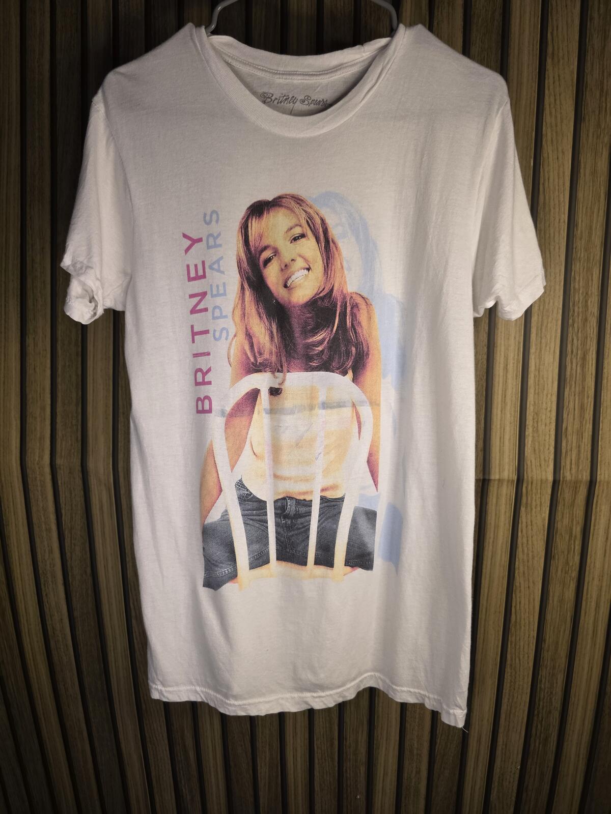 Britney Spears Graphic T-Shirt White Size S
