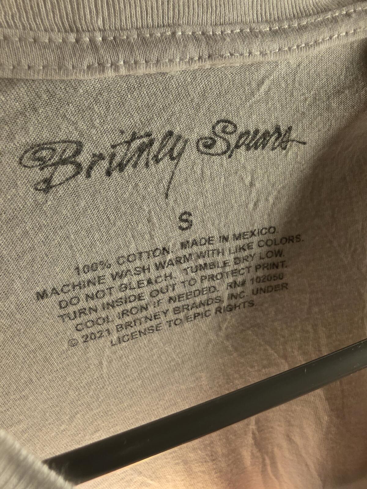 Britney Spears Graphic T-Shirt White Size S