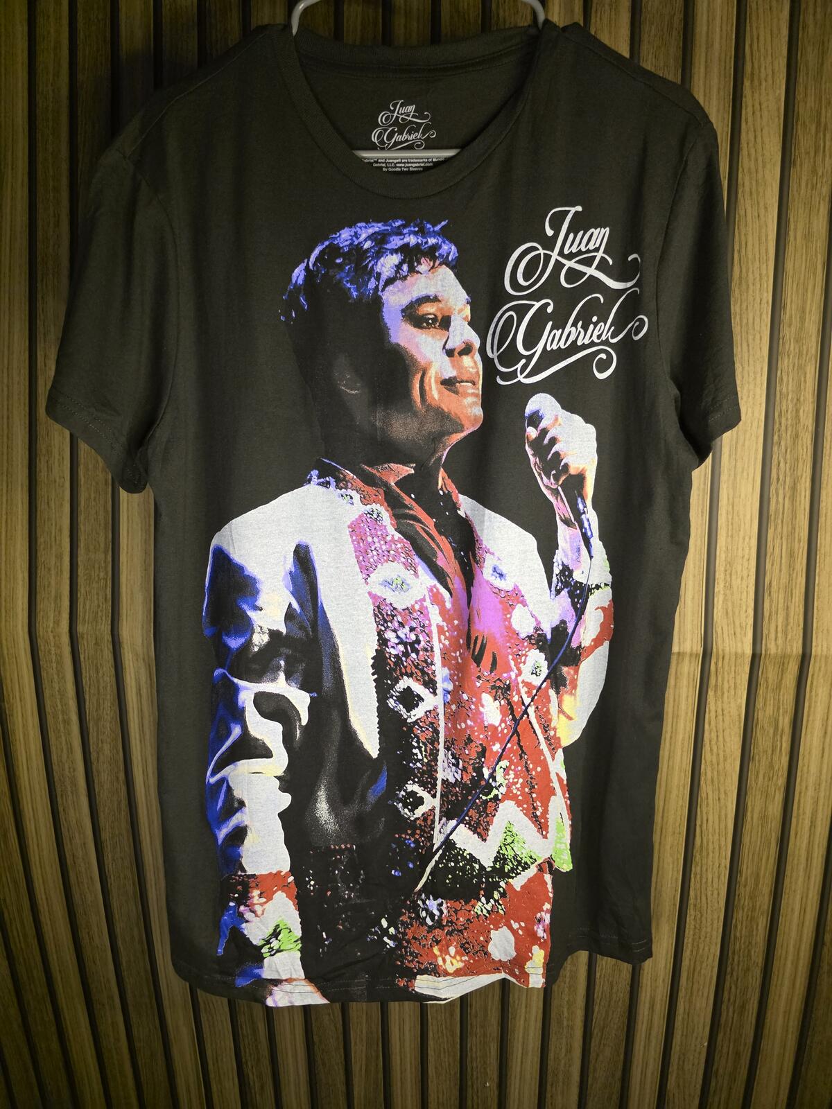 Juan Gabriel Graphic T-Shirt Concert Portrait Black Regular M