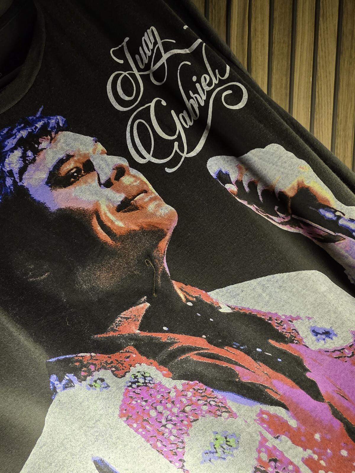 Juan Gabriel Graphic T-Shirt Concert Portrait Black Regular M
