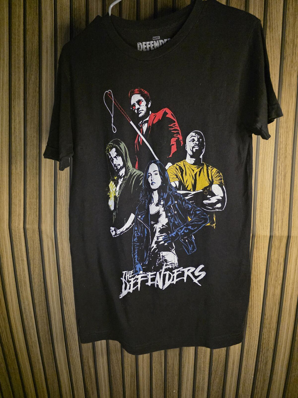 Marvel Defenders Graphic T-Shirt Black Small