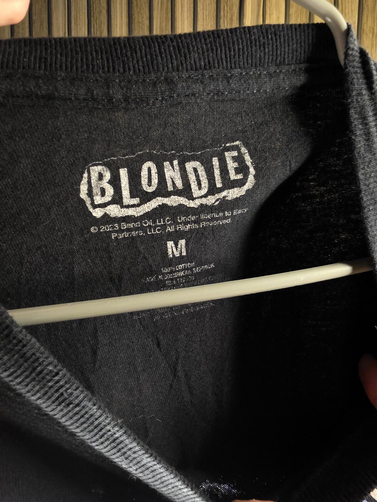 Blondie Graphic Band T Shirt Black Print Size M