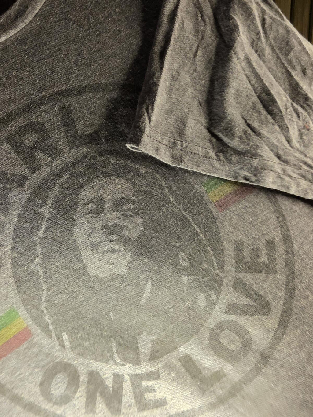 Zion Roots Bob Marley One Love Graphic T-Shirt Grey XXL