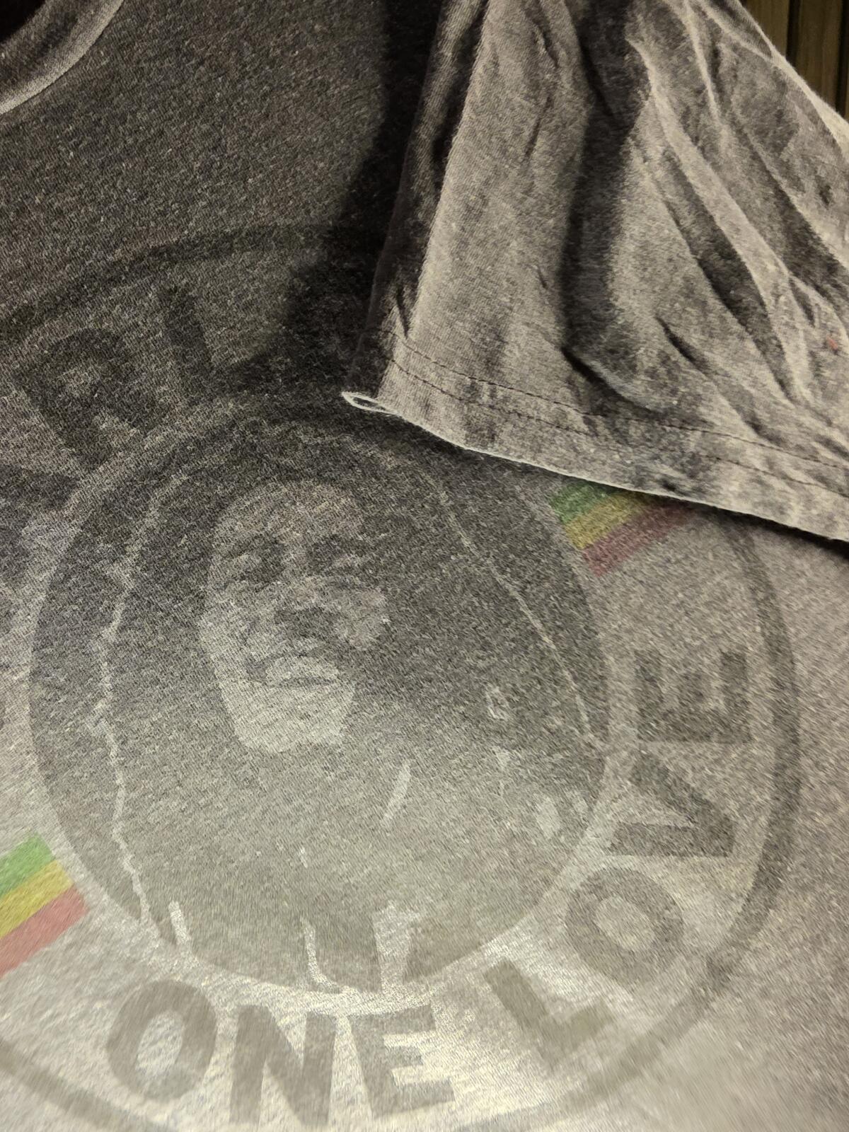 Zion Roots Bob Marley One Love Graphic T-Shirt Grey XXL