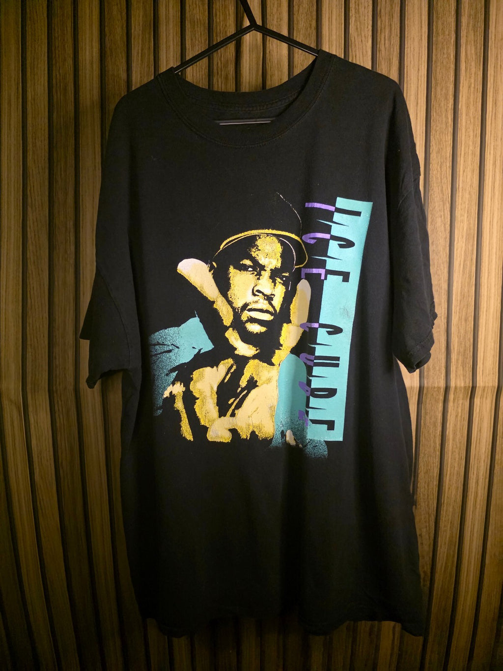 Ice Cube portrait graphic T-shirt black
