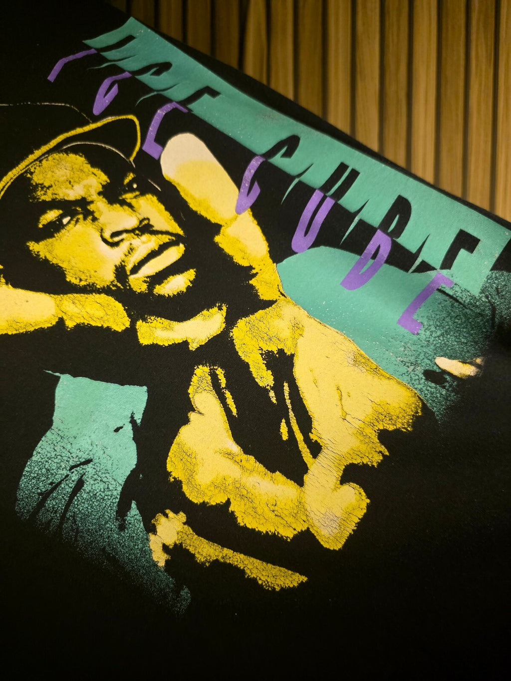 Ice Cube portrait graphic T-shirt black