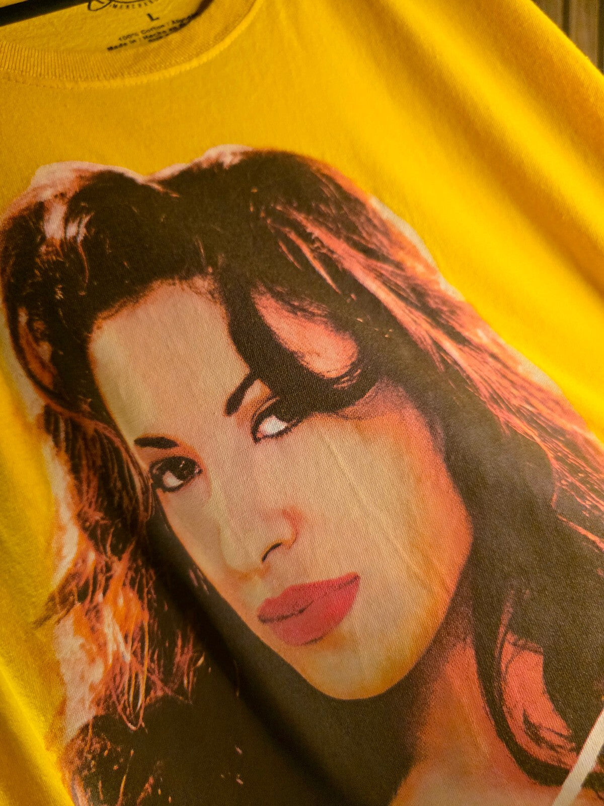 Selena yellow portrait T-shirt