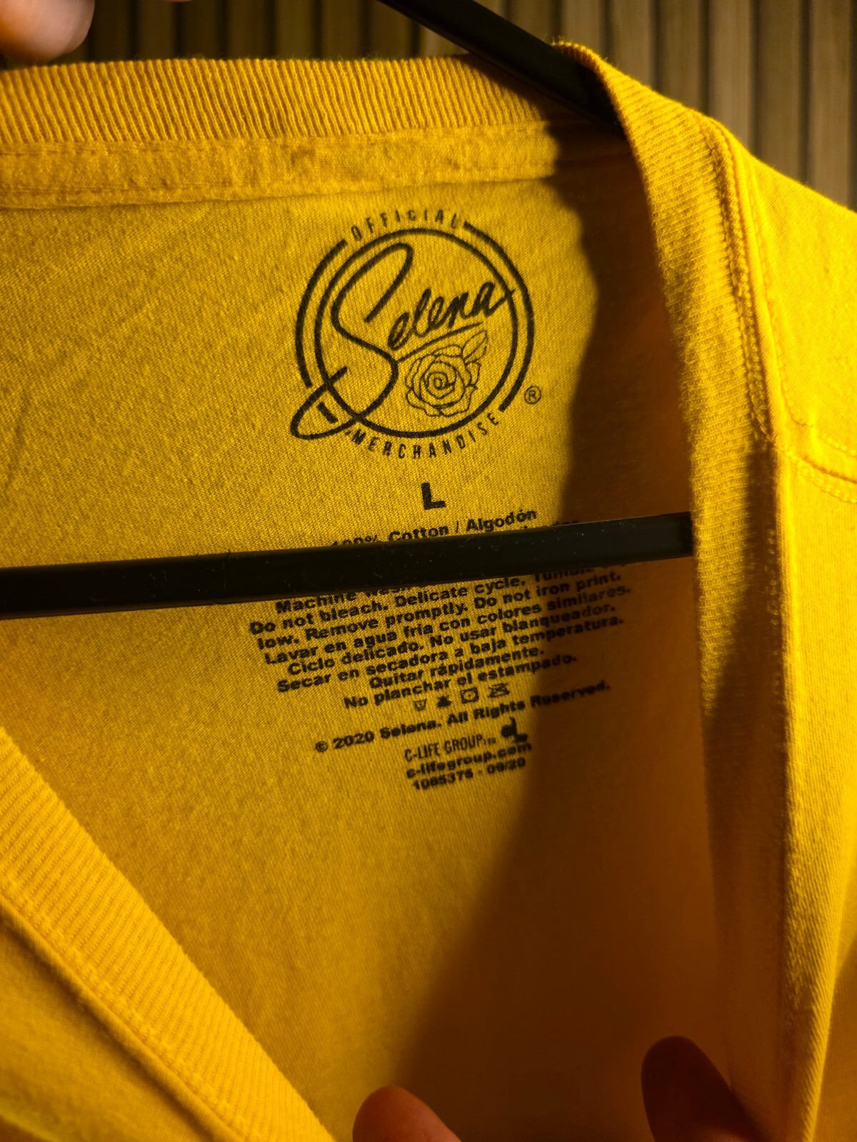 Selena yellow portrait T-shirt