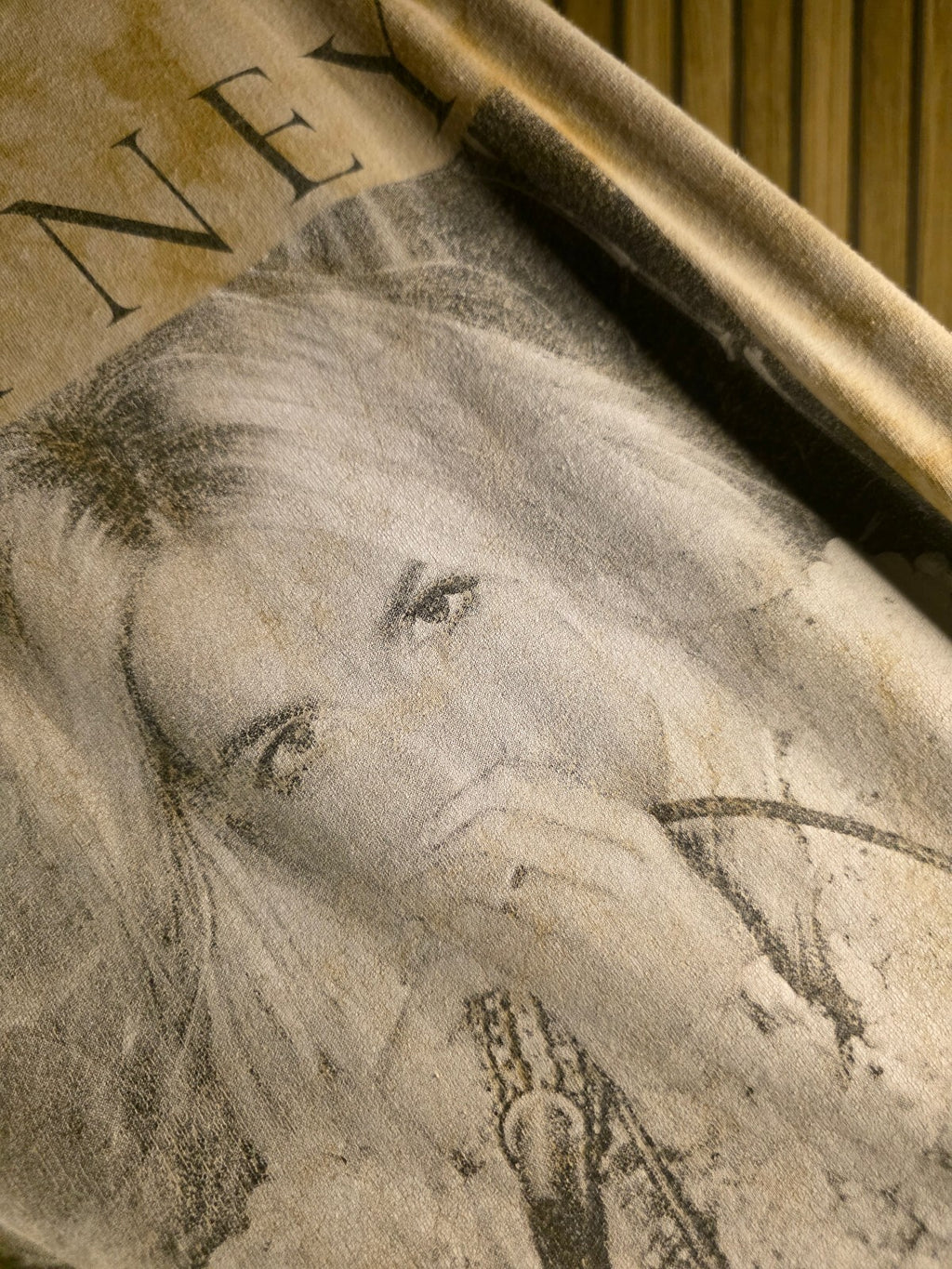 Britney Spears tan wash T-shirt
