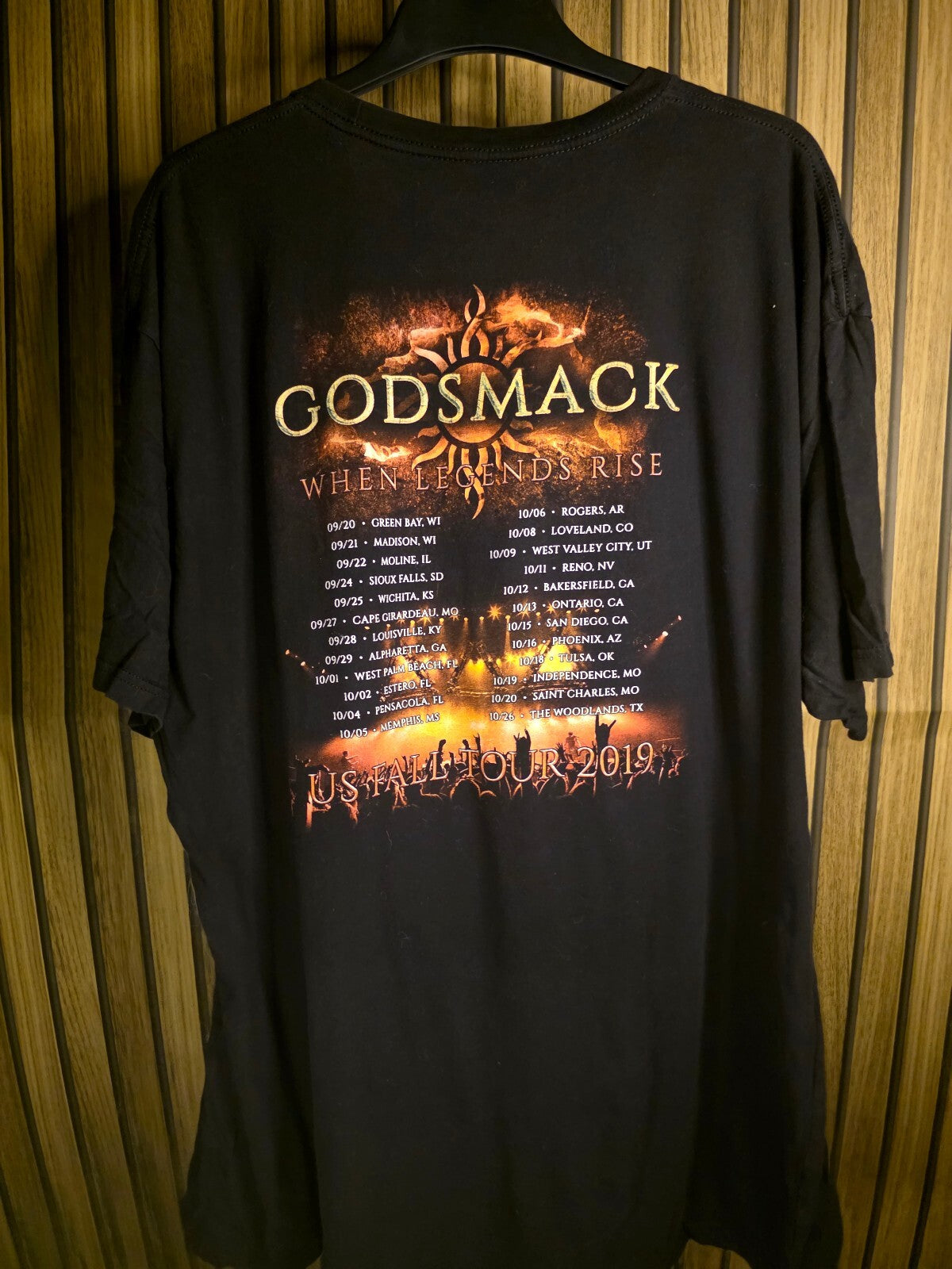 Godsmack IV Sunrises black tour T-shirt