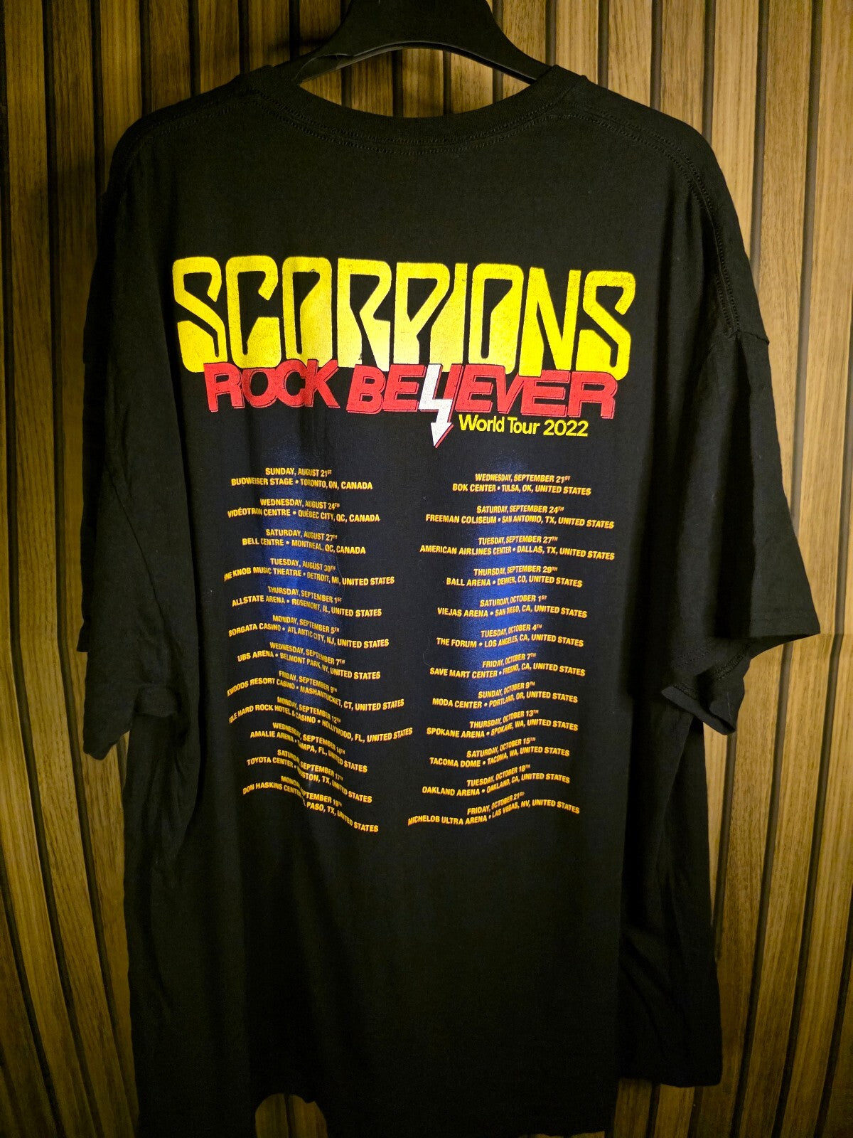 Scorpions Rock Believer World Tour 2025 black T-shirt