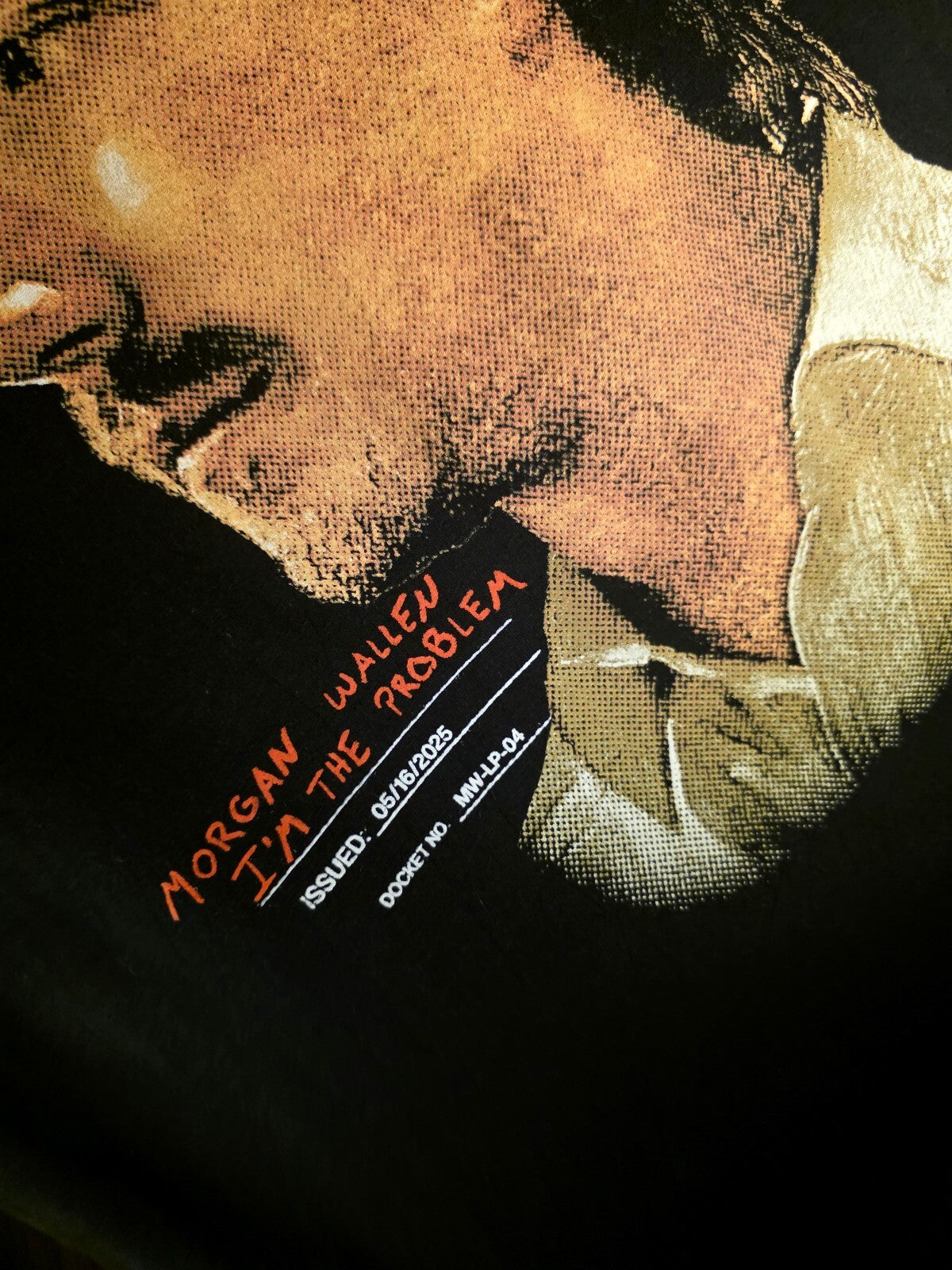 Morgan Wallen black portrait T-shirt