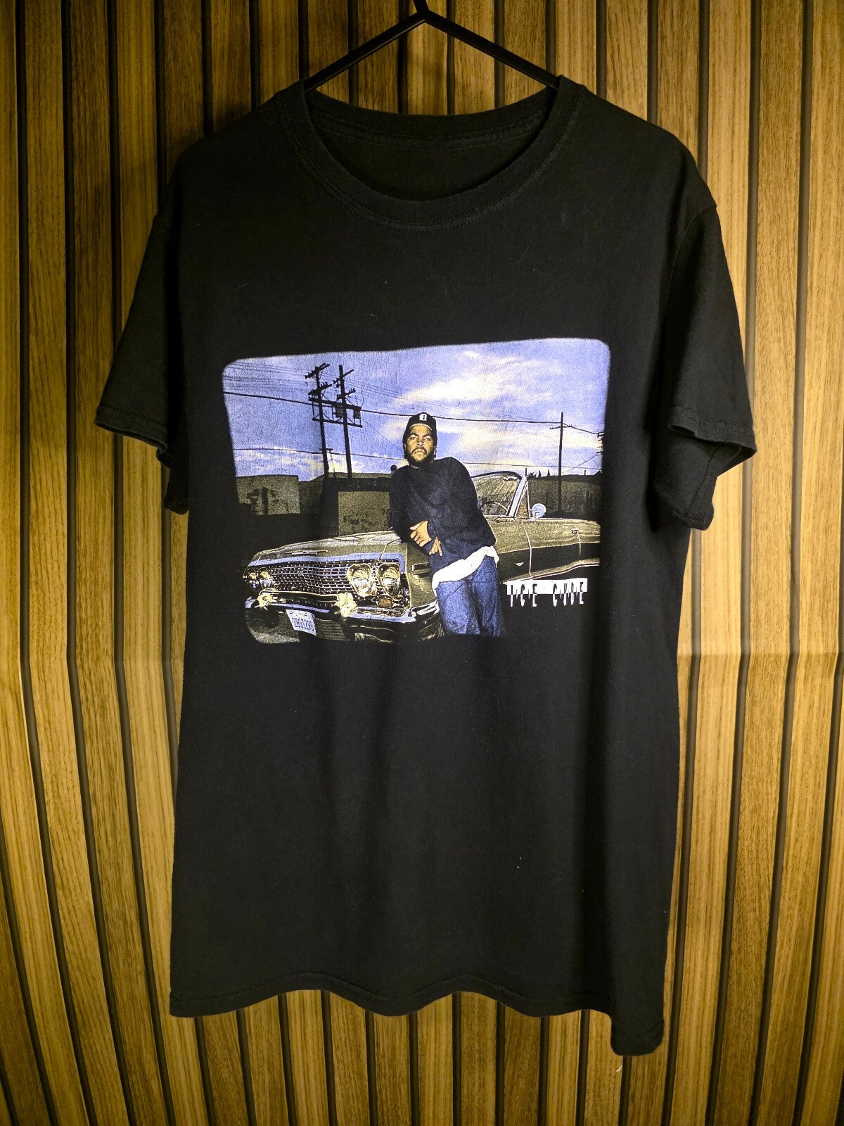 Ice Cube Rapper Photo Graphic Streetwear Blue M BS2429