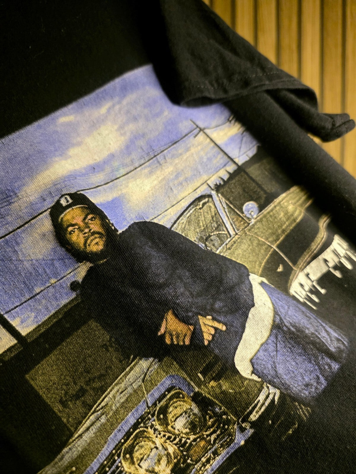 Ice Cube Rapper Photo Graphic Streetwear Blue M BS2429