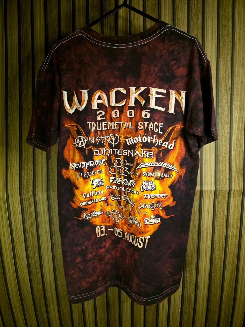 Gildan Wacken 2006 Graphic T-shirt Black Orange Small BS2432