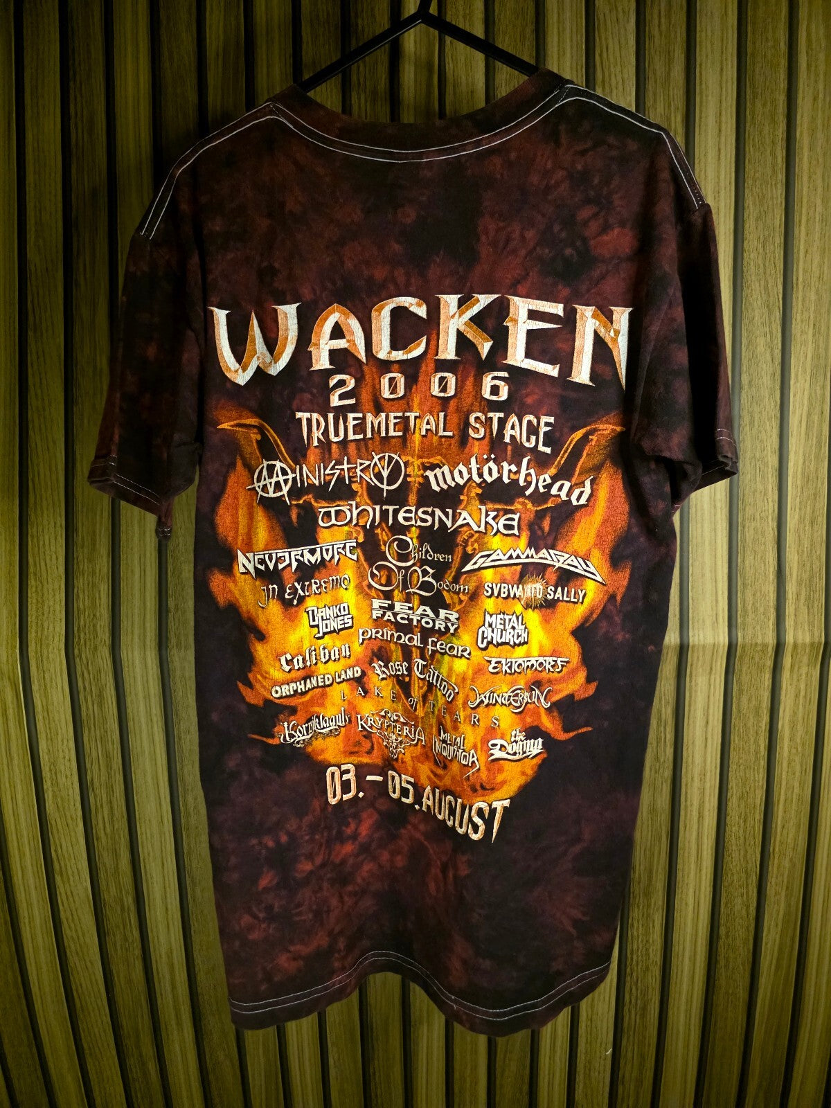 Gildan Wacken 2006 Graphic T-shirt Black Orange Small BS2432