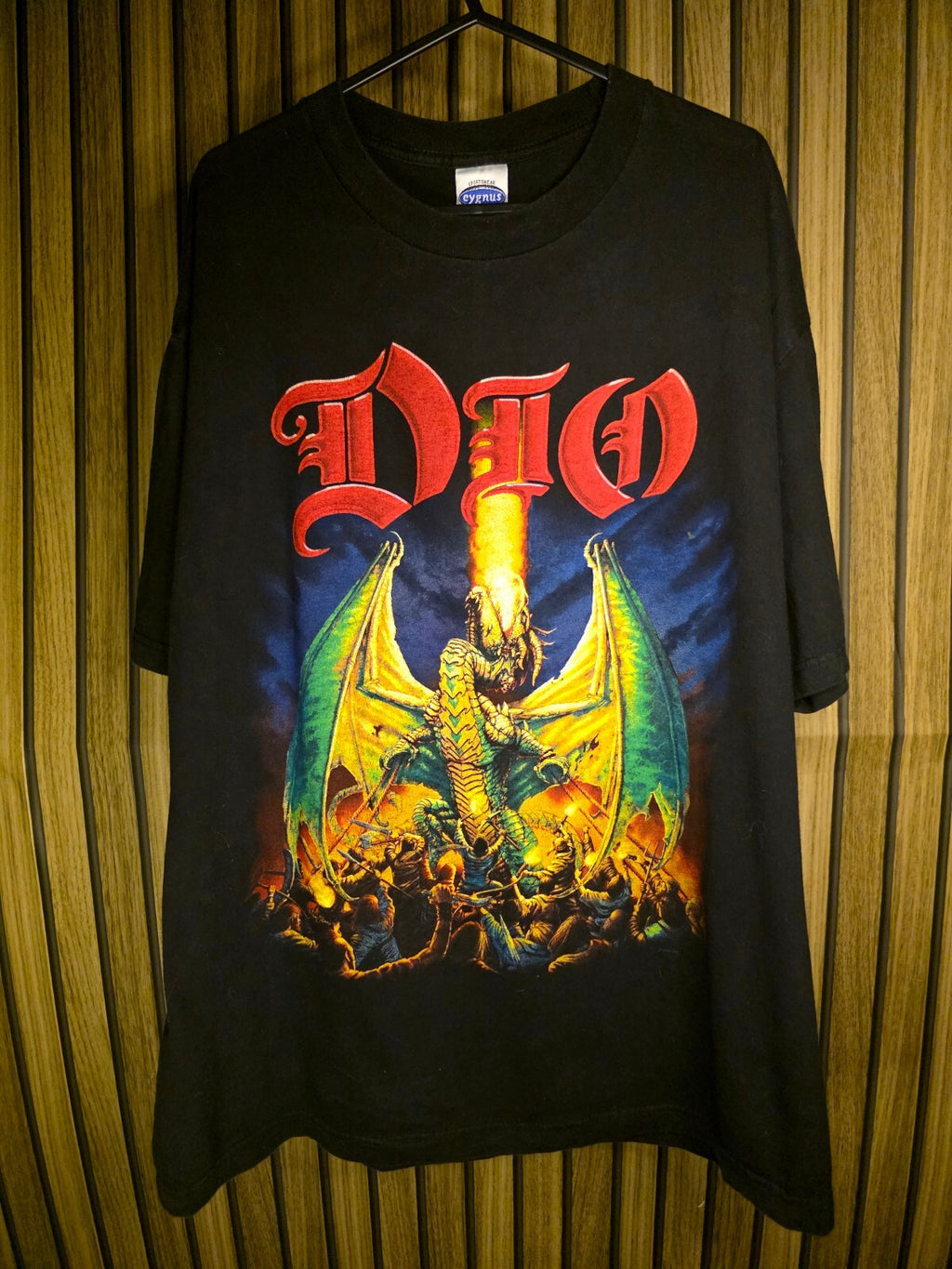 Cygnus Dio Dragon Graphic Black T-Shirt Size L BS2441
