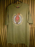 Hanes Clapton Winwood 2009 Tour T-shirt Olive Green Medium BS2443