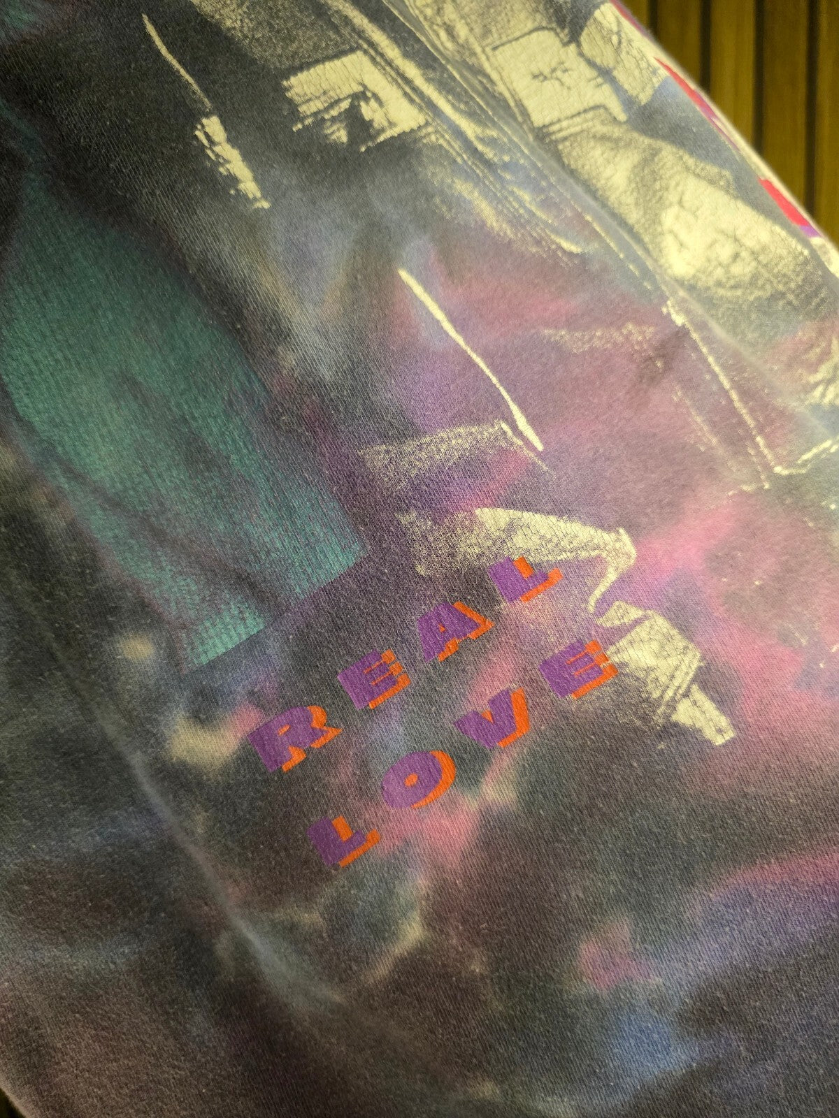 Mary J Blige Tie-Dye Graphic T-Shirt Purple Red Medium BS2447