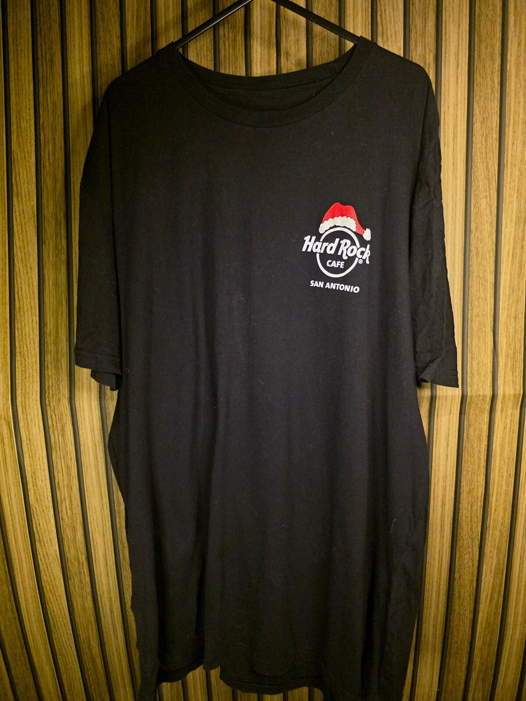 Hard Rock Cafe San Antonio Christmas T-shirt Black XL BS2448