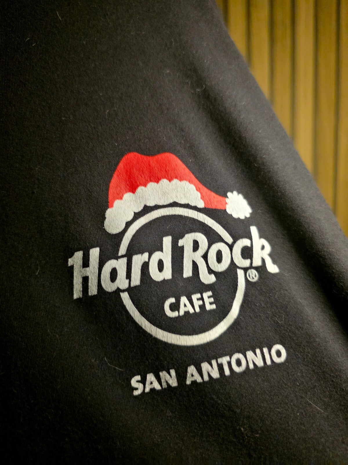 Hard Rock Cafe San Antonio Christmas T-shirt Black XL BS2448
