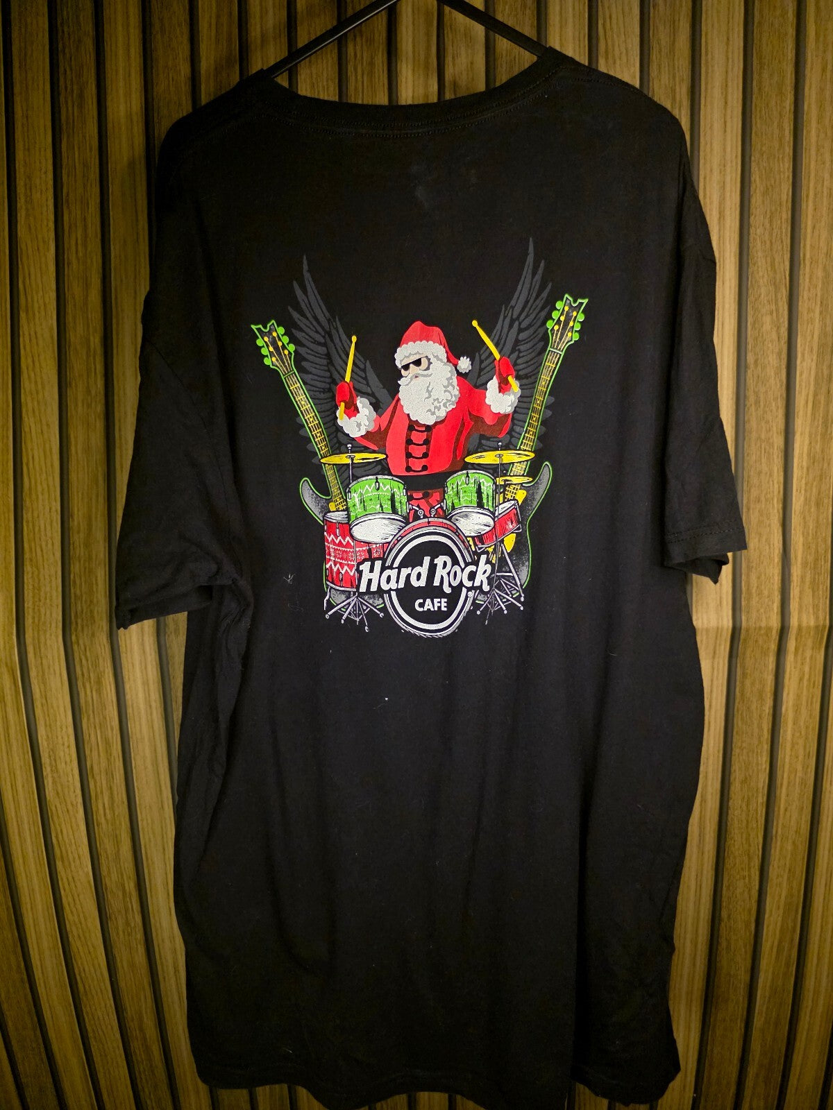 Hard Rock Cafe San Antonio Christmas T-shirt Black XL BS2448