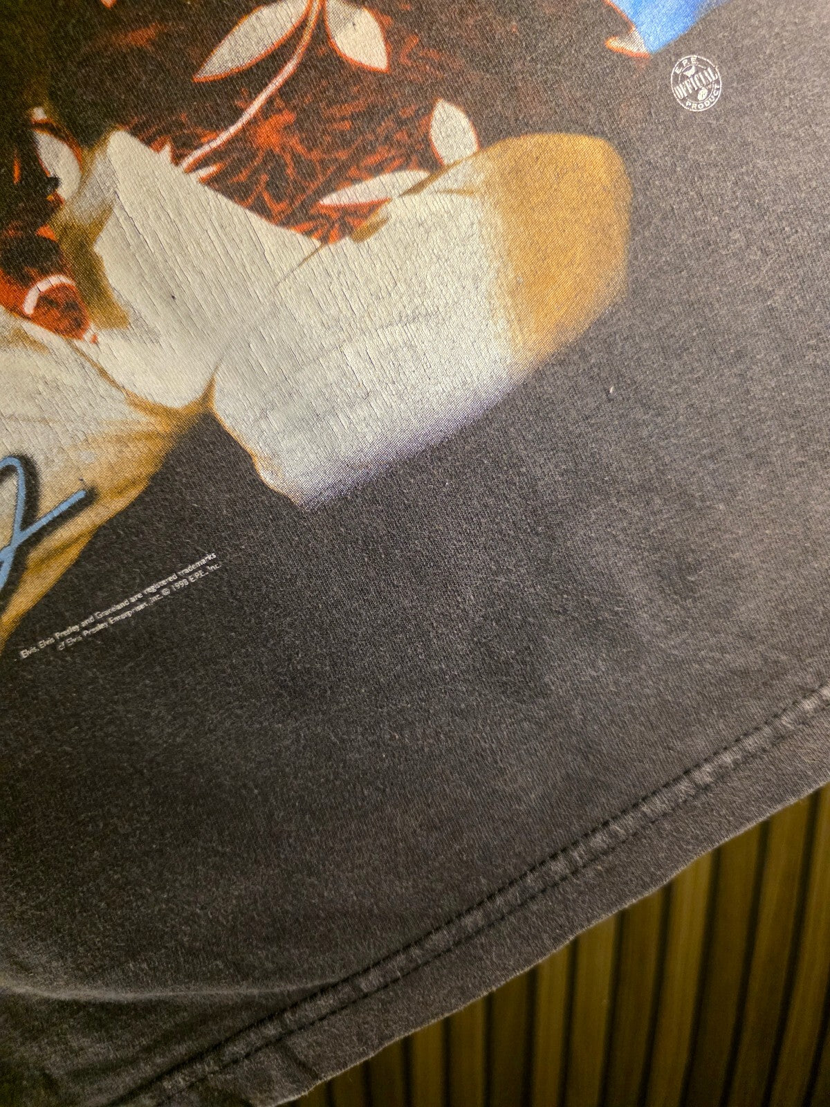 1998 Alstyle Apparel & Activewear Men's Blue Hawaii Elvis Presley T-Shirt XL