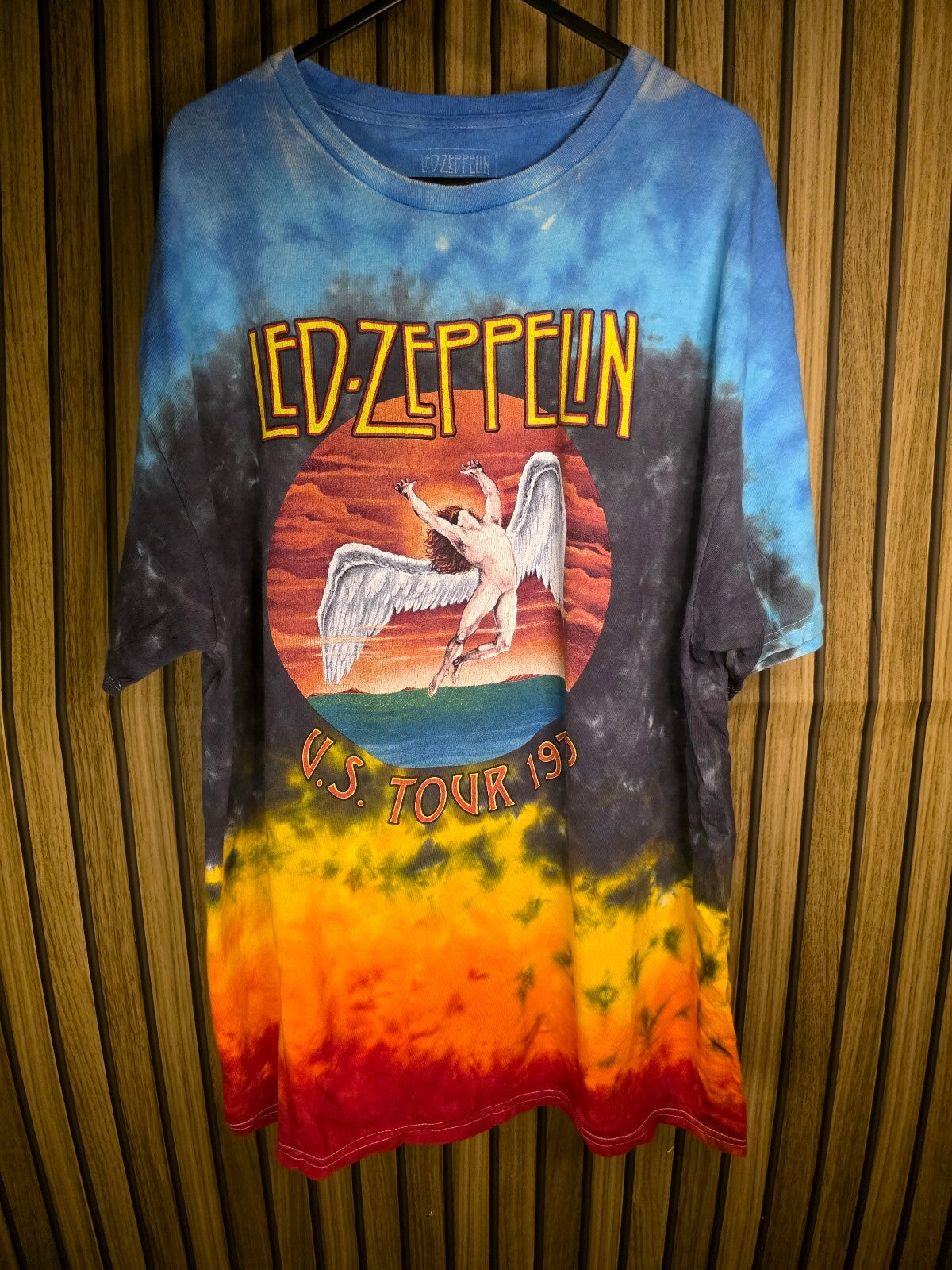 Led Zeppelin US Tour 77 Tie-Dye T-Shirt Multi Colour Large SKU BS2457