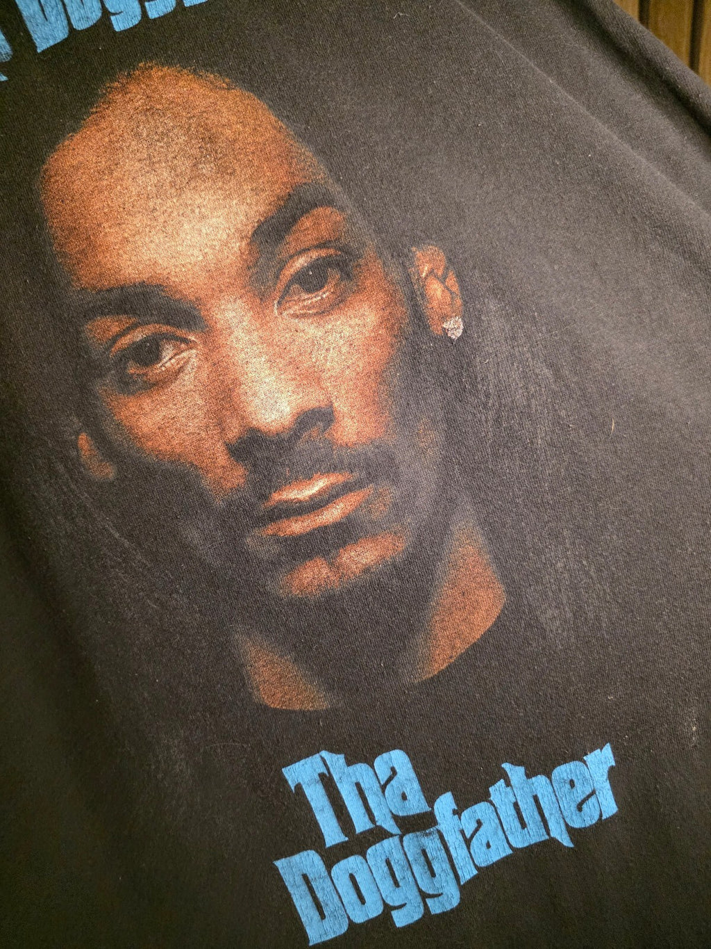 Snoop Doggy Dogg Tha Doggfather Black T-Shirt Medium BS2465