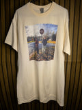 Gildan Men's T-Shirt Home Graphic Tour Dates Print Cream Medium BS2467
