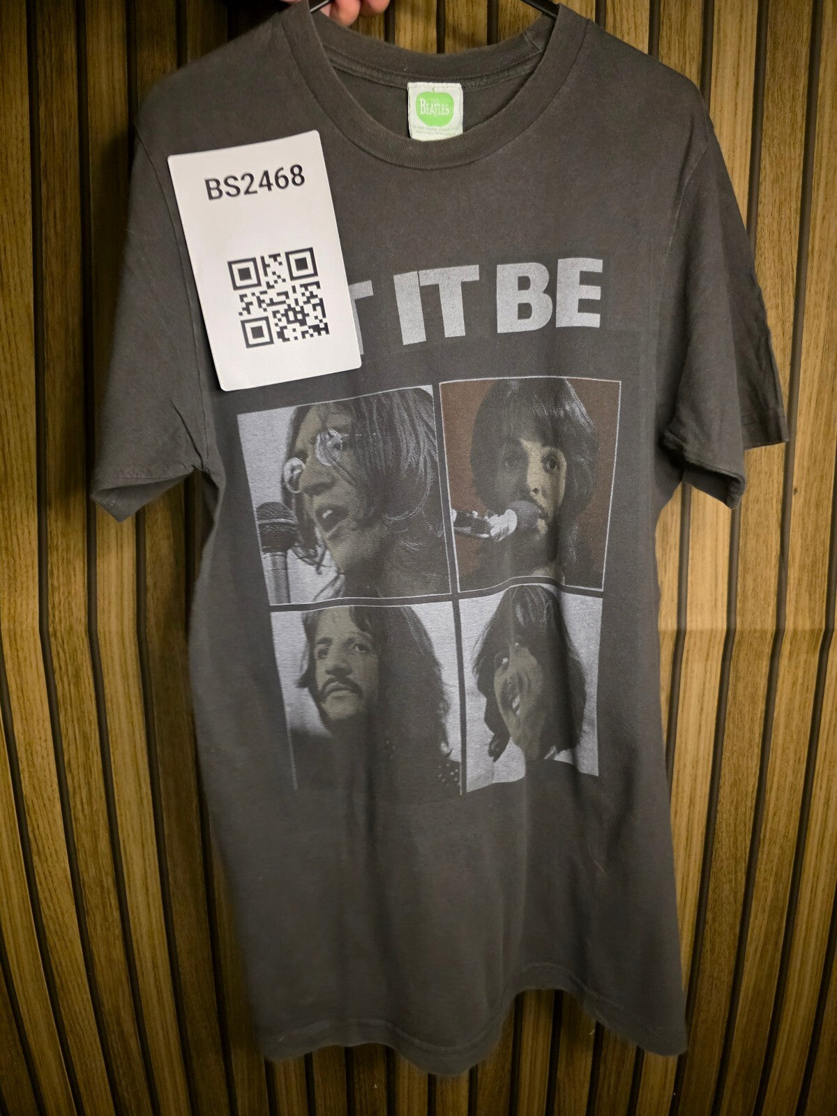 The Beatles Let It Be T-shirt Black Cotton Medium BS2468
