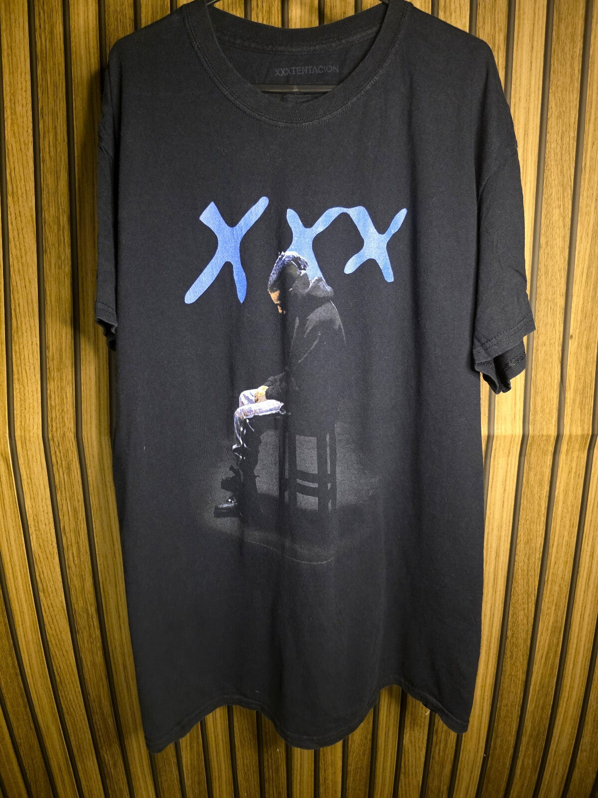 XXXTENTACION Men's T-Shirt Black Graphic Size L BS2476