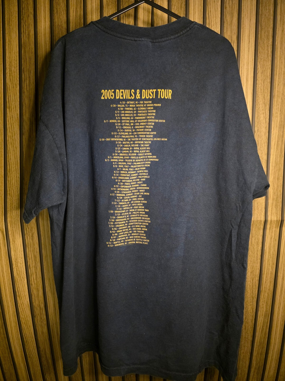 Bruce Springsteen Devils & Dust Tour T-Shirt Black XL BS2487