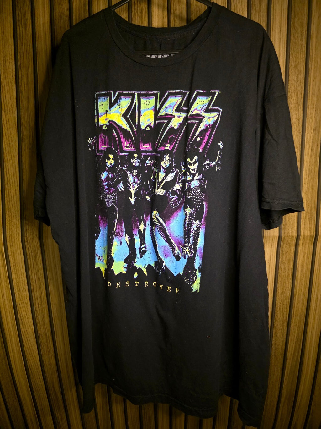 KISS Men's T-Shirt Destroyer Graphic Black 2XL BS2489
