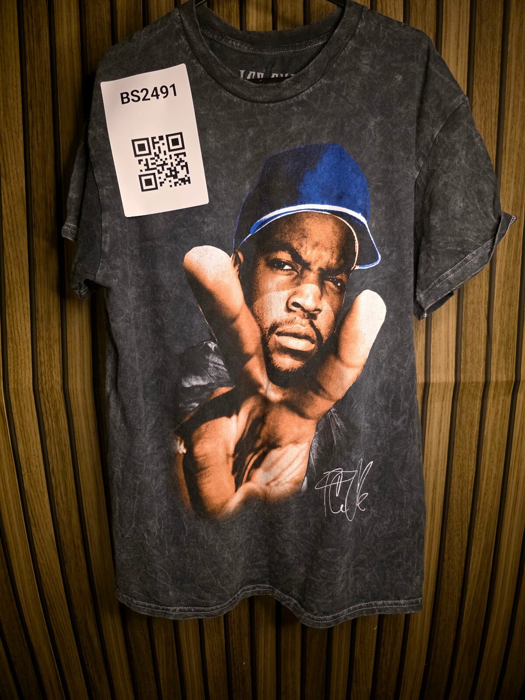 Ice Cube Men's T-Shirt 1992 Tour Graphic Black Medium BS2491