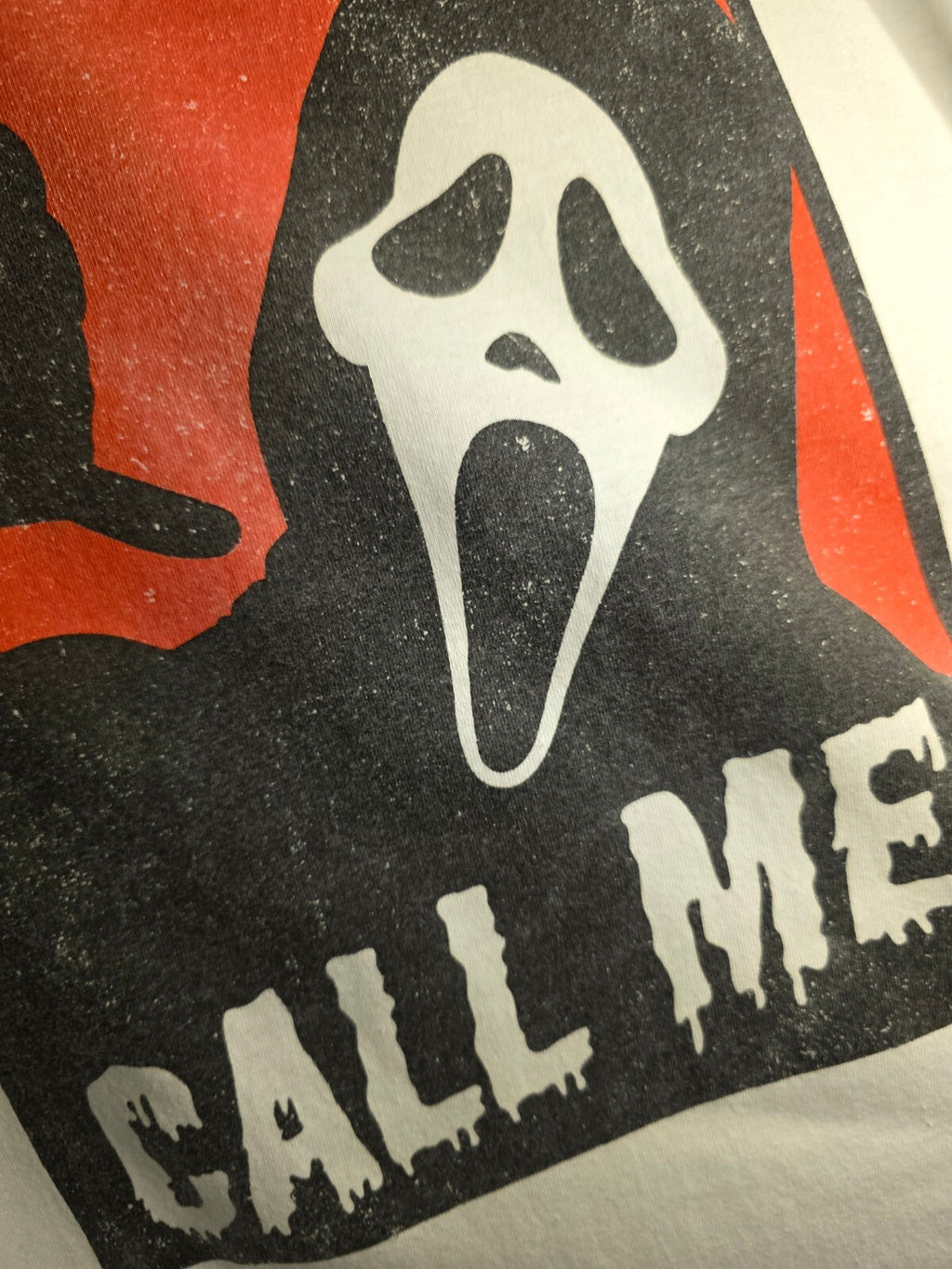 Ghost Face Call Me Graphic T-Shirt White Medium BS2492