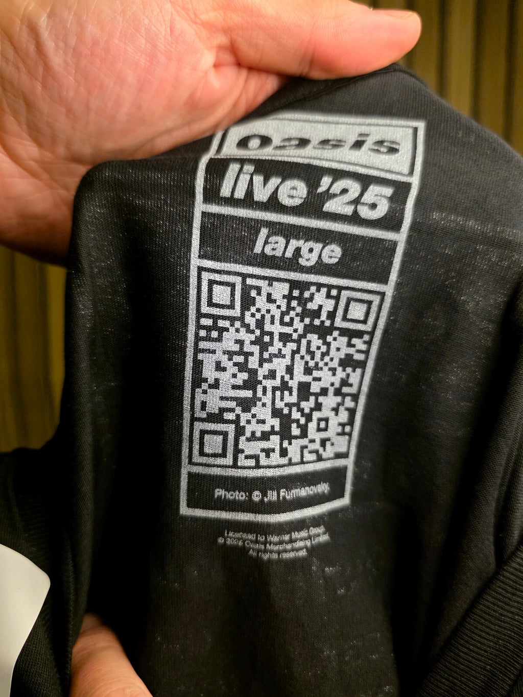Oasis Men's T-Shirt Live '25 Tour Black Large BS2494