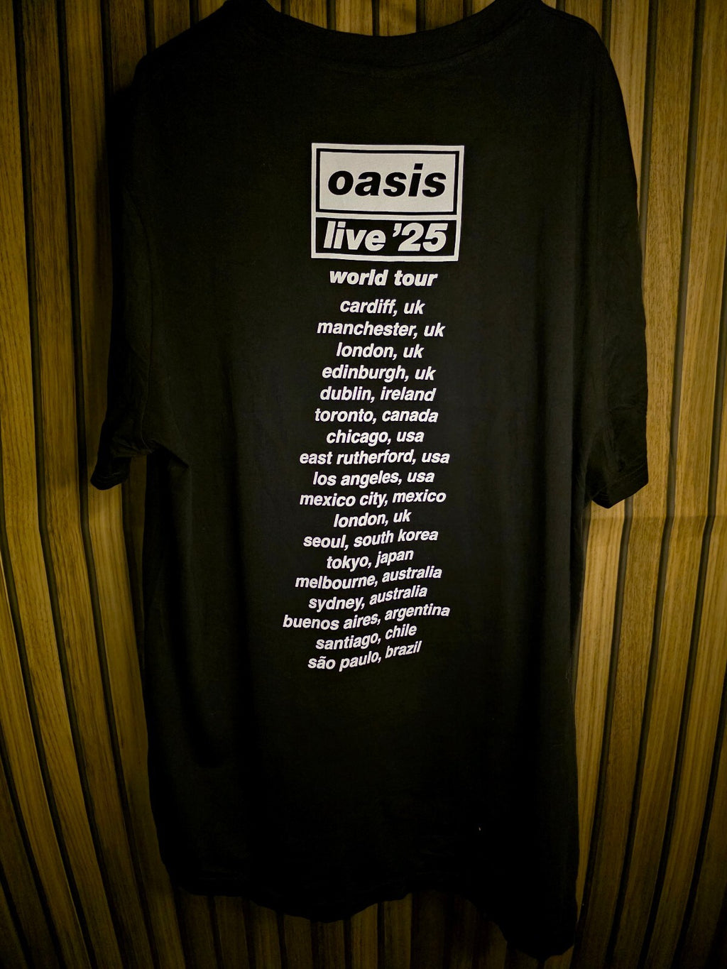 Oasis Men's T-Shirt Live '25 Tour Black Large BS2494