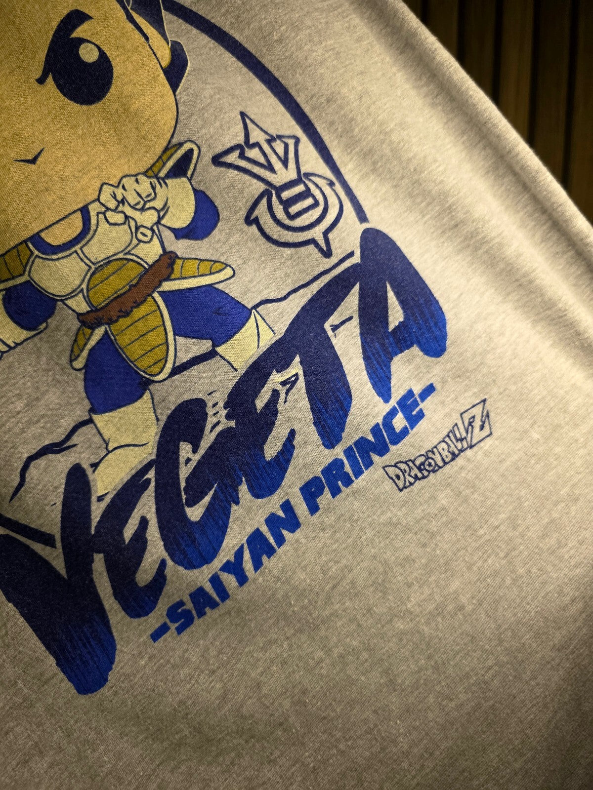 Pop! Animation Dragon Ball Z Vegeta Saiyan Prince Grey T-Shirt M MX158