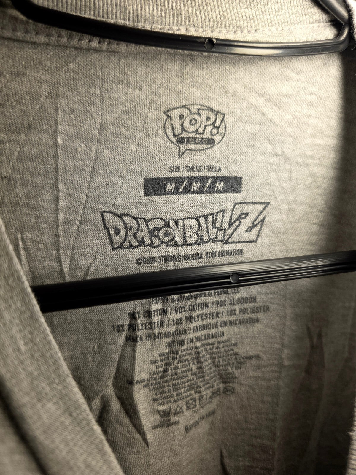 Pop! Animation Dragon Ball Z Vegeta Saiyan Prince Grey T-Shirt M MX158