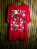 Chicago Bulls Basketball Graphic Red T-shirt Size Regular M MX236