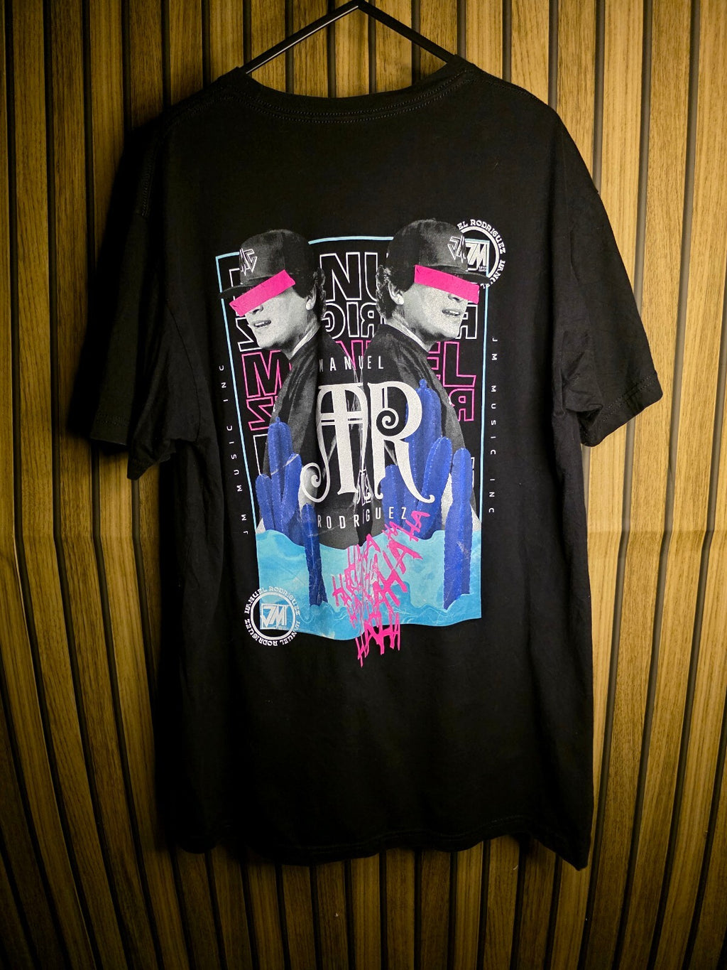 Manuel Rodriguez Black Graphic T-Shirt Size L RAN38
