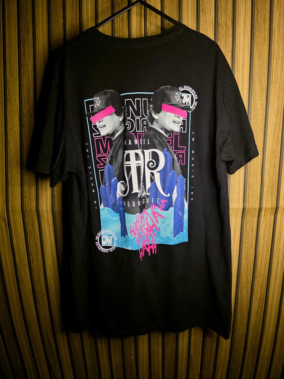 Manuel Rodriguez Black Graphic T-Shirt Size L RAN38