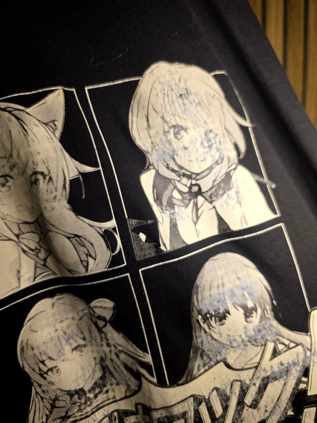Anime Graphic Black T-Shirt Size Regular M RAN49