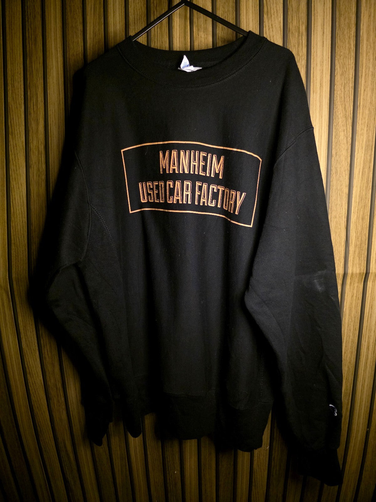 Champion Reverse Weave Sweatshirt Manheim Used Car Factory Black Medium RAN53