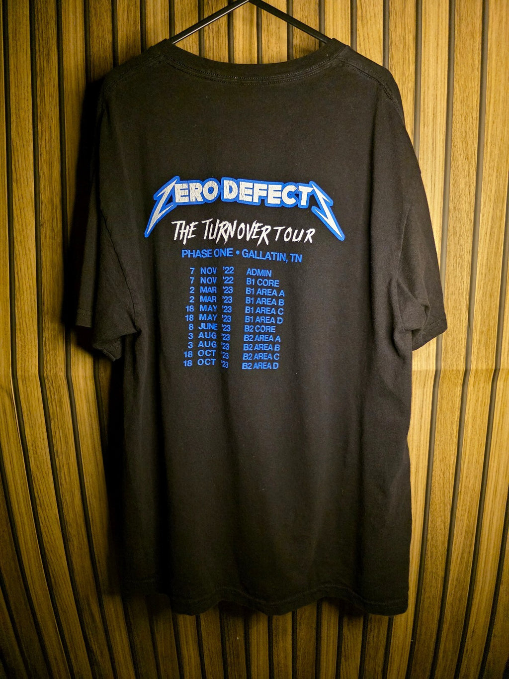 Zero Defect The Turnover Tour Graphic T-Shirt Black Size L RAN55