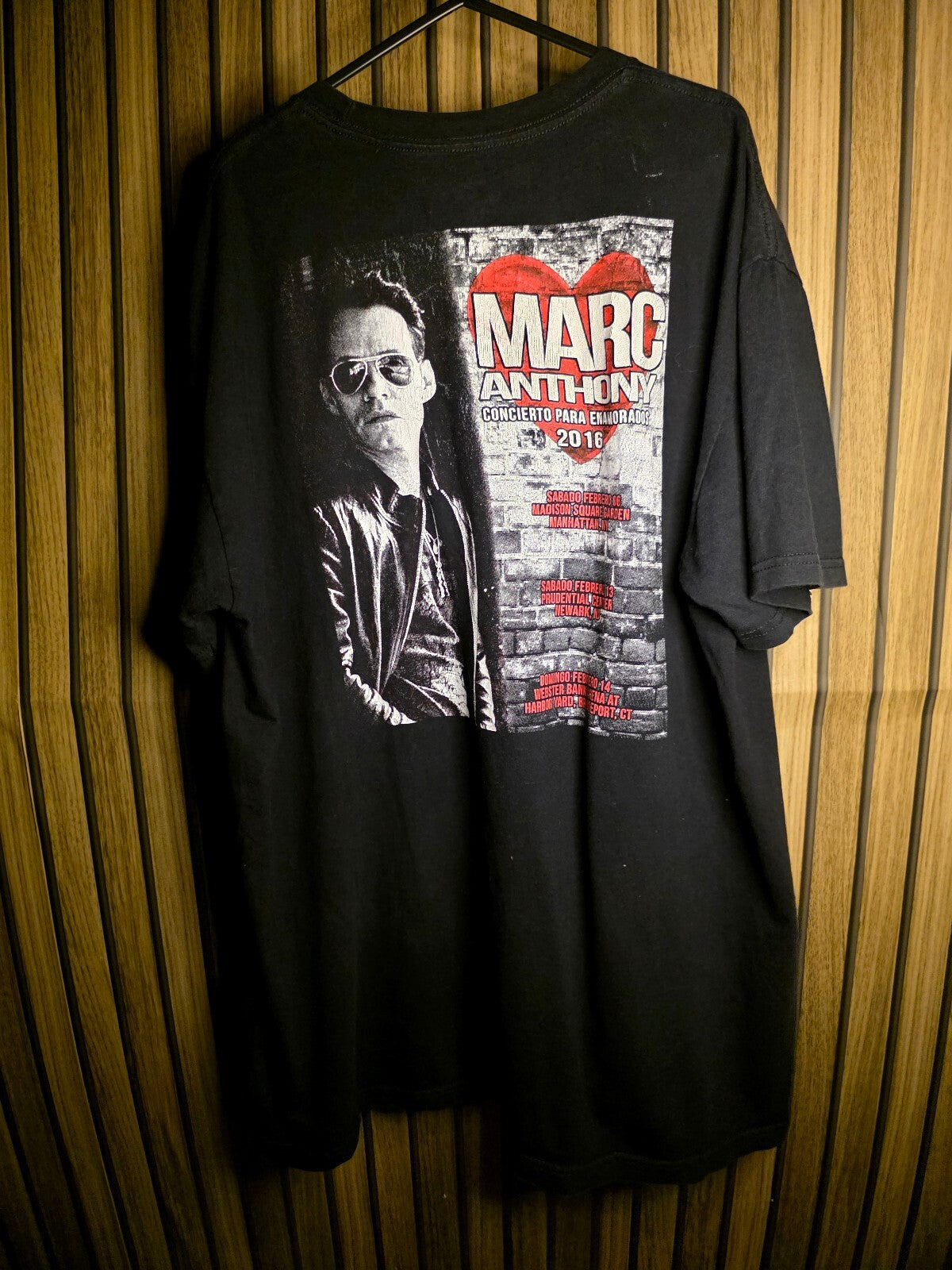 Marc Anthony Concert T-shirt 2016 Black Size Regular M RAN62