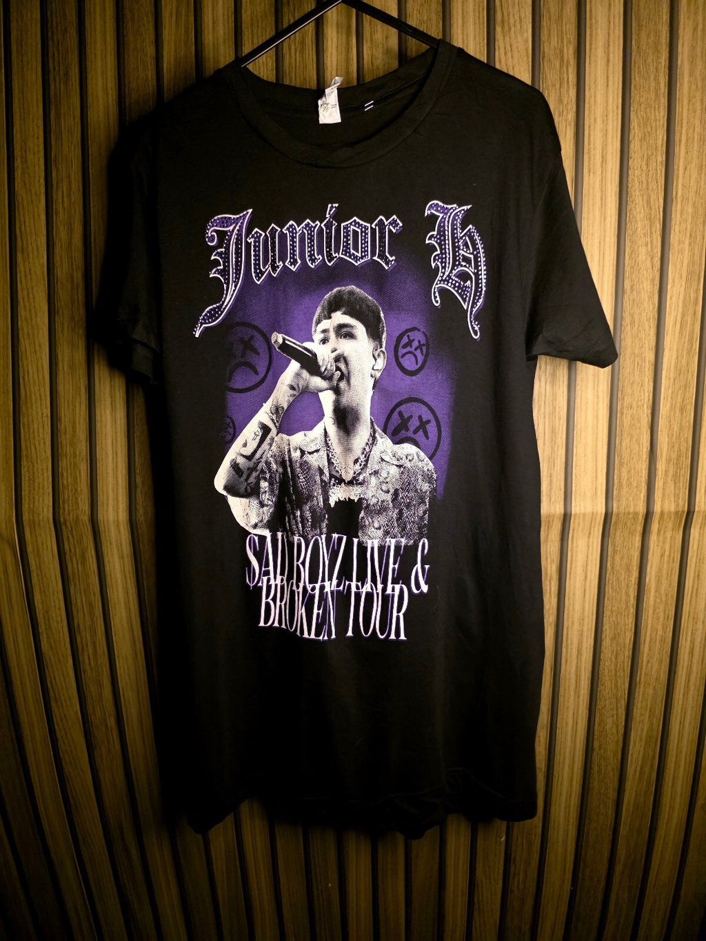 Junior H T-shirt Sauroz Live & Broken Tour Black Small RAN69